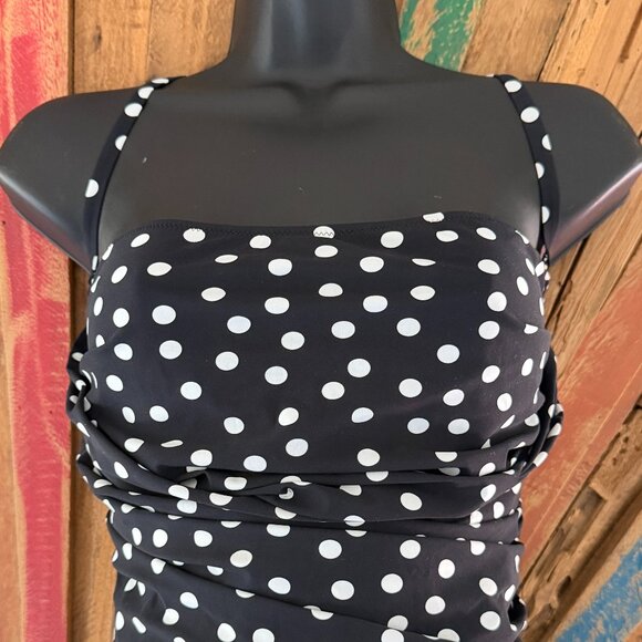 Dolce & Gabbana one piece black polkadot swimsuit Sz XL - Picture 3 of 9